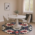 thumbnail image 1 of Addison Rugs Mayfield Premium Machine Washable Transitional Aztec Navy Round Rug, 8' x 8', 1 of 6