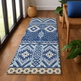 thumbnail image 1 of Addison Rugs Mayfield Premium Machine Washable Transitional Aztec Navy Runner Rug, 2'3" x 7'6", 1 of 6