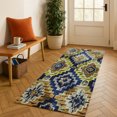 thumbnail image 1 of Addison Rugs Mayfield Premium Machine Washable Transitional Aztec Navy Runner Rug, 2'3" x 7'6", 1 of 6