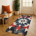 thumbnail image 1 of Addison Rugs Mayfield Premium Machine Washable Transitional Aztec Navy Runner Rug, 2'3" x 7'6", 1 of 6