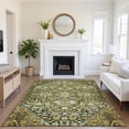 thumbnail image 1 of Addison Rugs Mayfield Premium Machine Washable Transitional Aztec Olive Rectangle Rug, 2'6" x 3'10", 1 of 7