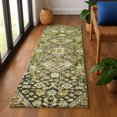 thumbnail image 1 of Addison Rugs Mayfield Premium Machine Washable Transitional Aztec Olive Runner Rug, 2'3" x 7'6", 1 of 6