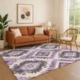 thumbnail image 1 of Addison Rugs Mayfield Premium Machine Washable Transitional Aztec Purple Rectangle Rug, 2'6" x 3'10", 1 of 7