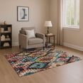 thumbnail image 1 of Addison Rugs Mayfield Premium Machine Washable Transitional Aztec Rust Rectangle Rug, 5' x 7'6", 1 of 7