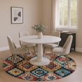thumbnail image 1 of Addison Rugs Mayfield Premium Machine Washable Transitional Aztec Rust Round Rug, 8' x 8', 1 of 6