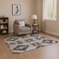thumbnail image 1 of Addison Rugs Mayfield Premium Machine Washable Transitional Aztec Taupe Rectangle Rug, 2'6" x 3'10", 1 of 7