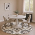 thumbnail image 1 of Addison Rugs Mayfield Premium Machine Washable Transitional Aztec Taupe Round Rug, 8' x 8', 1 of 6