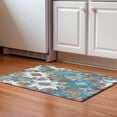 thumbnail image 1 of Addison Rugs Mayfield Premium Machine Washable Transitional Aztec Teal Rectangle Rug, 1'8" x 2'6", 1 of 6
