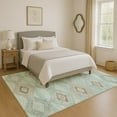thumbnail image 1 of Addison Rugs Mayfield Premium Machine Washable Transitional Aztec Teal Rectangle Rug, 2'6" x 3'10", 1 of 7