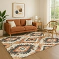 thumbnail image 1 of Addison Rugs Mayfield Premium Machine Washable Transitional Aztec Terracotta Rectangle Rug, 3' x 5', 1 of 7