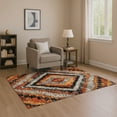 thumbnail image 1 of Addison Rugs Mayfield Premium Machine Washable Transitional Aztec Terracotta Rectangle Rug, 9' x 12', 1 of 7