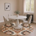 thumbnail image 1 of Addison Rugs Mayfield Premium Machine Washable Transitional Aztec Terracotta Round Rug, 8' x 8', 1 of 6