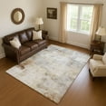 thumbnail image 1 of Addison Rugs Mayfield Premium Machine Washable Transitional Blocks Beige Rectangle Rug, 10' X 14' Machine Washable Transitional Blocks Beige Oversized Sherpa Throw Blanket, 1 of 7