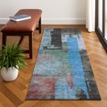 thumbnail image 1 of Addison Rugs Mayfield Premium Machine Washable Transitional Blocks Sky Runner Rug, 2'3" x 7'6", 1 of 6
