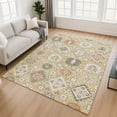thumbnail image 1 of Addison Rugs Mayfield Premium Machine Washable Transitional Bohemian Gold Rectangle Rug, 9' x 12', 1 of 6
