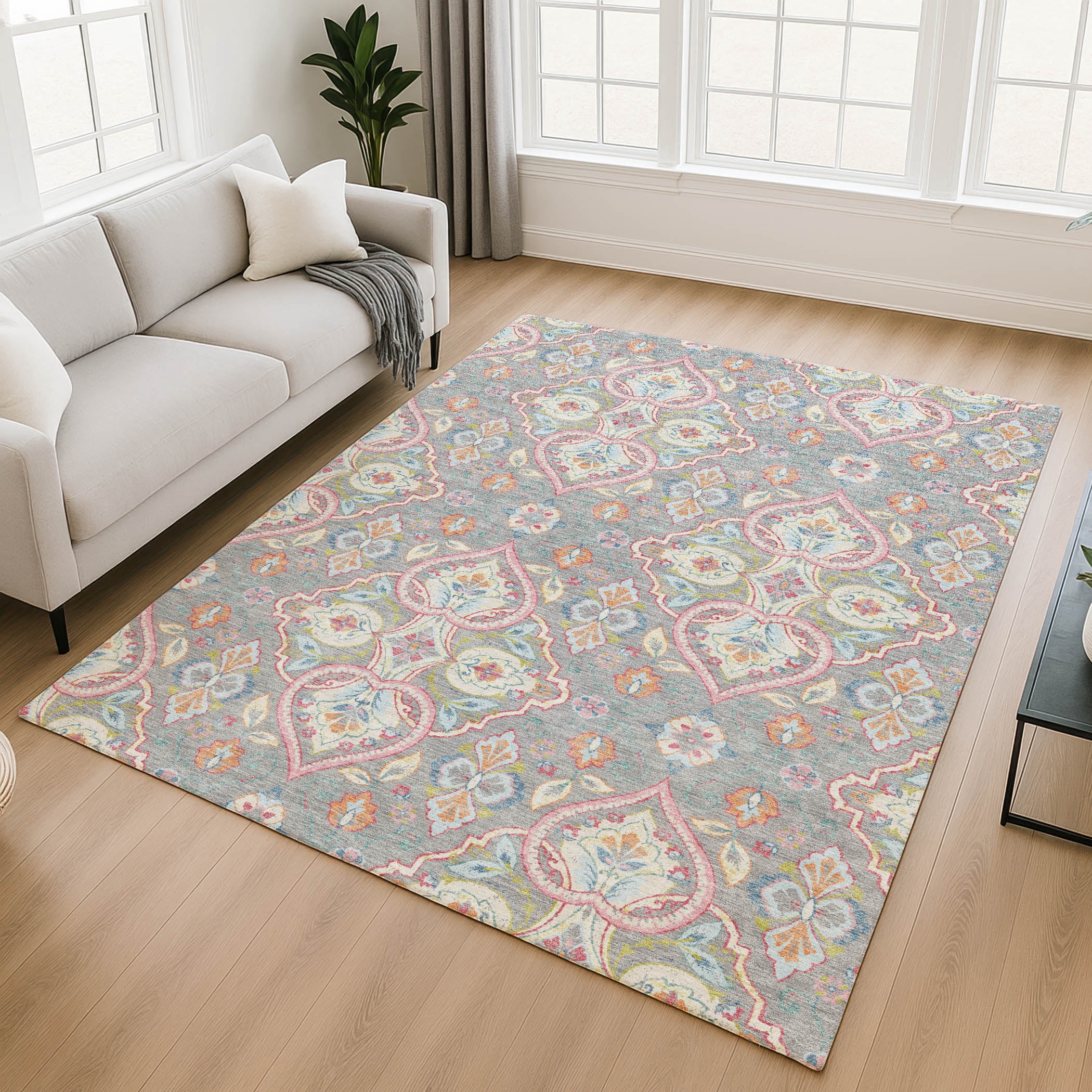 Addison Rugs Mayfield Premium Machine Washable Transitional Bohemian ...