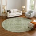 thumbnail image 1 of Addison Rugs Mayfield Premium Machine Washable Transitional Border Aloe Round Rug, 8' x 8', 1 of 6