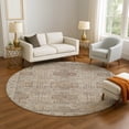 thumbnail image 1 of Addison Rugs Mayfield Premium Machine Washable Transitional Border Beige Round Rug, 8' x 8', 1 of 6