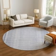 thumbnail image 1 of Addison Rugs Mayfield Premium Machine Washable Transitional Border Blue Round Rug, 8' x 8', 1 of 6