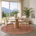 thumbnail image 1 of Addison Rugs Mayfield Premium Machine Washable Transitional Border Blush Round Rug, 8' x 8', 1 of 6