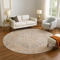 thumbnail image 1 of Addison Rugs Mayfield Premium Machine Washable Transitional Border Copper Round Rug, 8' x 8', 1 of 6