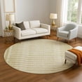 thumbnail image 1 of Addison Rugs Mayfield Premium Machine Washable Transitional Border Gold Round Rug, 8' x 8', 1 of 6