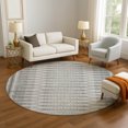 thumbnail image 1 of Addison Rugs Mayfield Premium Machine Washable Transitional Border Gray Round Rug, 8' x 8', 1 of 6