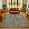 thumbnail image 1 of Addison Rugs Mayfield Premium Machine Washable Transitional Border Pewter Rectangle Rug, 5' x 7'6", 1 of 7