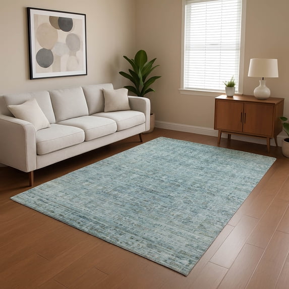 Addison Rugs Mayfield Premium Machine Washable Transitional Border Sky Rectangle Rug, 2'6" x 3'10"