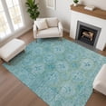 thumbnail image 1 of Addison Rugs Mayfield Premium Machine Washable Transitional Border Teal Rectangle Rug, 5' x 7'6", 1 of 7