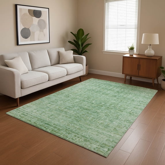 Addison Rugs Mayfield Premium Machine Washable Transitional Border Teal Rectangle Rug, 8' x 10'