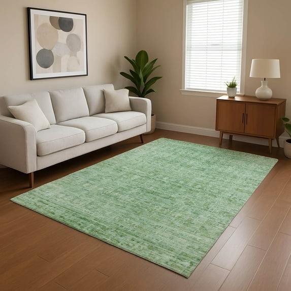 Addison Rugs Mayfield Premium Machine Washable Transitional Border Teal Rectangle Rug, 9' x 12'