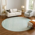 thumbnail image 1 of Addison Rugs Mayfield Premium Machine Washable Transitional Border Turquoise Round Rug, 8' x 8', 1 of 6