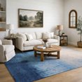 thumbnail image 1 of Addison Rugs Mayfield Premium Machine Washable Transitional Botanical Denim Rectangle Rug, 9' x 12', 1 of 6