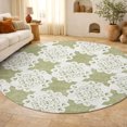 thumbnail image 1 of Addison Rugs Mayfield Premium Machine Washable Transitional Casual Aloe Round Rug, 8' x 8', 1 of 5