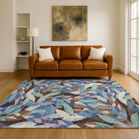 Addison Rugs Mayfield Premium Machine Washable Transitional Casual Brown Rectangle Rug, 9' x 12'