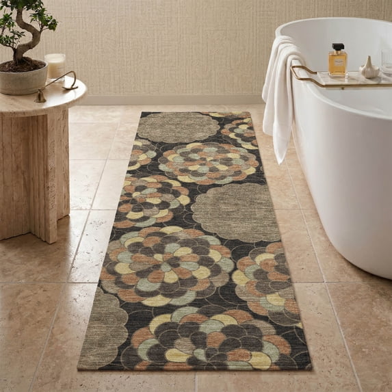 Addison Rugs Mayfield Premium Machine Washable Transitional Casual Brown Runner Rug, 2'3" x 7'6"