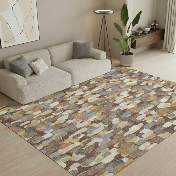 Addison Rugs Mayfield Premium Machine Washable Transitional Casual Chocolate Rectangle Rug, 8' x 10'