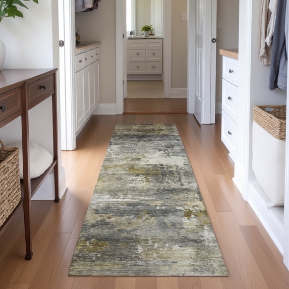 Addison Rugs Mayfield Premium Machine Washable Transitional Casual Pewter Runner Rug, 2'3" x 7'6"