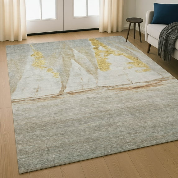 Addison Rugs Mayfield Premium Machine Washable Transitional Coastal Taupe Rectangle Rug, 5' X 7'6" Machine Washable Transitional Coastal Taupe Oversized Sherpa Throw Blanket