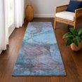 thumbnail image 1 of Addison Rugs Mayfield Premium Machine Washable Transitional Contemporary Blue Runner Rug, 2'3" x 7'6", 1 of 6