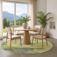 thumbnail image 1 of Addison Rugs Mayfield Premium Machine Washable Transitional Contemporary Green Round Rug, 8' x 8', 1 of 6
