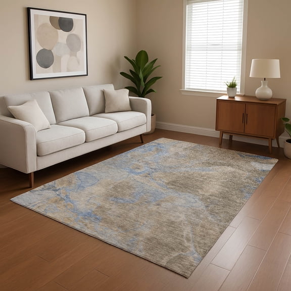 Addison Rugs Mayfield Premium Machine Washable Transitional Contemporary Taupe Rectangle Rug, 10' x 14'