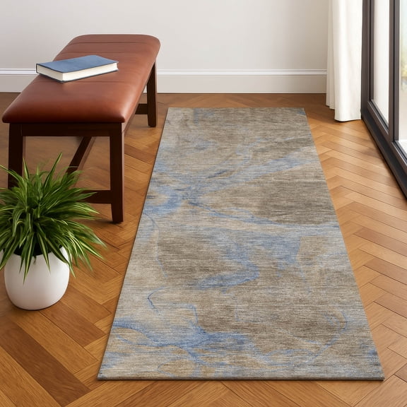 Addison Rugs Mayfield Premium Machine Washable Transitional Contemporary Taupe Runner Rug, 2'3" x 7'6"