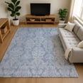 thumbnail image 1 of Addison Rugs Mayfield Premium Machine Washable Transitional Damask Blue Rectangle Rug, 3' x 5', 1 of 7