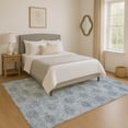 thumbnail image 1 of Addison Rugs Mayfield Premium Machine Washable Transitional Damask Blue Rectangle Rug, 5' x 7'6", 1 of 7
