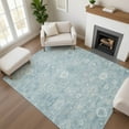 thumbnail image 1 of Addison Rugs Mayfield Premium Machine Washable Transitional Damask Blue Rectangle Rug, 9' x 12', 1 of 7