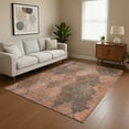 thumbnail image 1 of Addison Rugs Mayfield Premium Machine Washable Transitional Damask Copper Rectangle Rug, 3' x 5', 1 of 7
