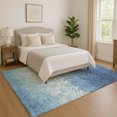 thumbnail image 1 of Addison Rugs Mayfield Premium Machine Washable Transitional Damask Denim Rectangle Rug, 2'6" x 3'10", 1 of 7