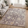 thumbnail image 1 of Addison Rugs Mayfield Premium Machine Washable Transitional Damask Eggplant Rectangle Rug, 10' x 14', 1 of 6